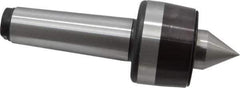 Bison - MT5 Taper Shank, 3.35" Head Diam 4,400 Lb Capacity Live Center - 2,500 Max RPM, 1.61" Point Diam, 1.77" Point Len, 4,400 Lb Max Workpc, 9.33" OAL, 1.77" Long Tip, Standard Point - USA Tool & Supply