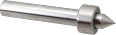 Riten - Straight Shank, 1-11/16" Head Diam 4,250 Lb Capacity Live Center - 1,000 Max RPM, 15/16" Long Case, 7/8" Point Diam, 1" Point Len, 1,000 Lb Max Workpiece, Standard Point - USA Tool & Supply