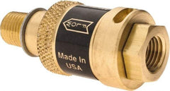 Coilhose Pneumatics - 1/4" Pipe, FNPT x MNPT, Brass Lockout Valve - 150 Max psi, Brass Sleeve - USA Tool & Supply