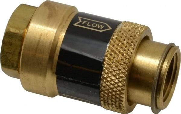 Coilhose Pneumatics - 3/8" Pipe, FNPT x FNPT, Brass Lockout Valve - 150 Max psi, Brass Sleeve - USA Tool & Supply