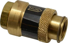 Coilhose Pneumatics - 3/8" Pipe, FNPT x FNPT, Brass Lockout Valve - 150 Max psi, Brass Sleeve - USA Tool & Supply