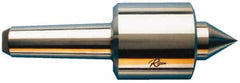 Riten - MT7 Taper Shank, 6-9/16" Head Diam 45,000 Lb Capacity Live Center - 3,000 Max RPM, 5-3/32" Head Length, 2-5/8" Point Diam, 2-1/2" Point Len, 22,500 Lb Max Workpc, Standard Point - USA Tool & Supply