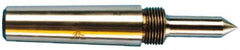 Riten - 1-3/4" Head Diam, Steel Standard Point Solid Dead Center - 5MT Morse Taper, 1-3/4" Point Diam, 2-15/32" Point Length - USA Tool & Supply