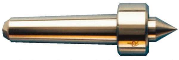 Riten - Straight Shank, 2-1/8" Head Diam 6,750 Lb Capacity Live Center - 1,000 Max RPM, 1-3/16" Long Case, 1" Point Diam, 1" Point Len, 1,800 Lb Max Workpiece, Standard Point - USA Tool & Supply