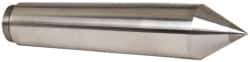 Riten - 1.748" Head Diam, Carbide-Tipped Steel Standard Point Solid Dead Center - 5MT Morse Taper, 1.748" Point Diam, 8-1/2" OAL - USA Tool & Supply