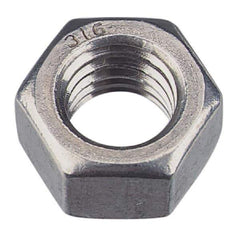 Value Collection - M10x1.50 Metric Fine Steel Right Hand Hex Nut - 17mm Across Flats, 8mm High, Zinc-Plated Finish - USA Tool & Supply