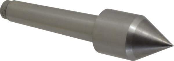 Riten - 1-1/4" Head Diam, Carbide-Tipped Steel Standard Point Solid Dead Center - B&S 7 Brown & Sharpe Taper, 1-1/4" Point Diam - USA Tool & Supply