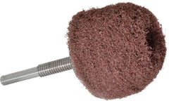 Superior Abrasives - 2" Diam x 2" Thick, Mounted Polishing Wheel - Medium Grade, 1/4" Shank Diam - USA Tool & Supply