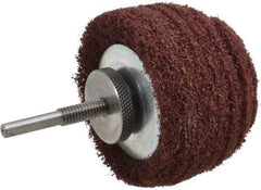 Superior Abrasives - 3" Diam x 2" Thick, Mounted Polishing Wheel - Medium Grade, 1/4" Shank Diam - USA Tool & Supply