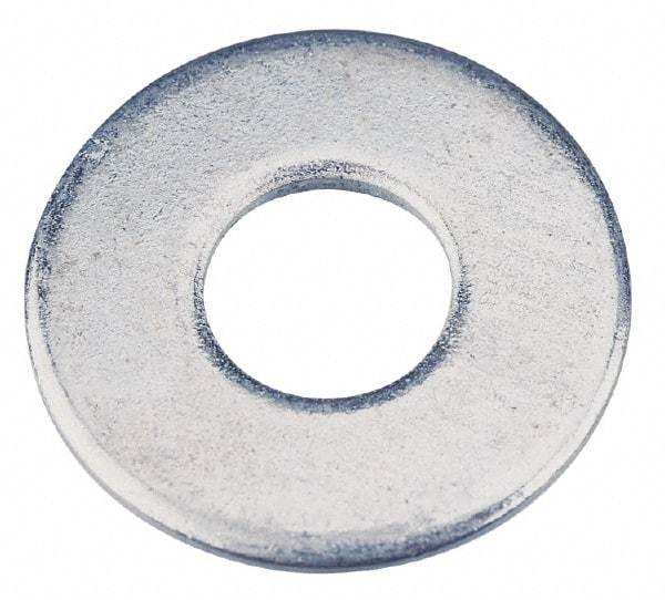 Value Collection - 5/16" Screw, Steel USS Flat Washer - 0.37" ID x 0.905" OD, 0.104" Thick, Zinc-Plated Finish - USA Tool & Supply
