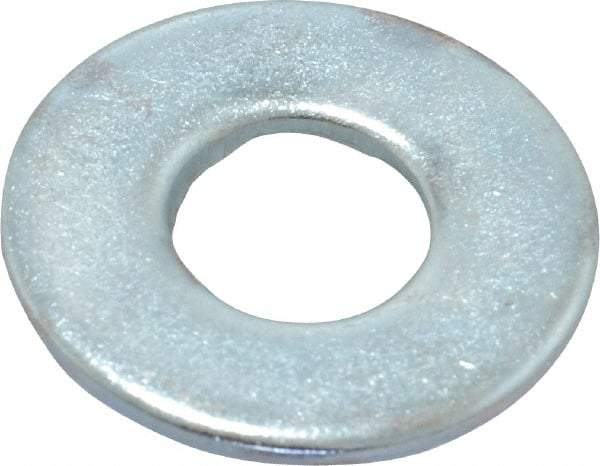 Value Collection - 3/8" Screw, Steel USS Flat Washer - 0.433" ID x 1.03" OD, 0.104" Thick, Zinc-Plated Finish - USA Tool & Supply