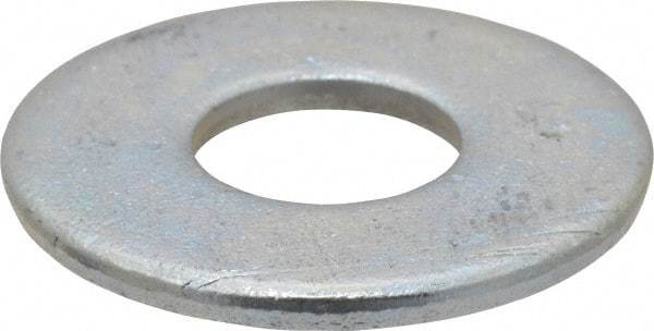 Value Collection - 1/2" Screw, Steel USS Flat Washer - 0.557" ID x 1-1/2" OD, 0.132" Thick, Zinc-Plated Finish - USA Tool & Supply