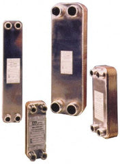 Bell & Gossett - Inch, Brazed Plate Heat Exchanger - Max psi, °F Max," Wide x" High x" Deep - USA Tool & Supply