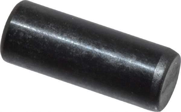 Holo-Krome - 6mm Diam x 16mm Pin Length Grade 8 Alloy Steel Standard Dowel Pin - Black Luster Finish, C 60 (Surface) & C 50-58 Hardness, 1 Beveled & 1 Rounded End - USA Tool & Supply