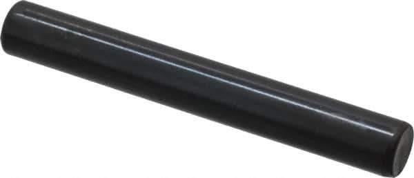 Holo-Krome - 6mm Diam x 45mm Pin Length Grade 8 Alloy Steel Standard Dowel Pin - Black Luster Finish, C 60 (Surface) & C 50-58 Hardness, 1 Beveled & 1 Rounded End - USA Tool & Supply