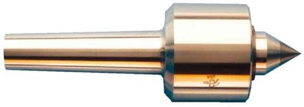 Riten - MT2 Taper Shank, 2-1/8" Head Diam 2,600 Lb Capacity Live Center - 6,000 Max RPM, 2" Head Length, 1" Point Diam, 1-1/4" Point Len, 440 Lb Max Workpc, Standard Point - USA Tool & Supply