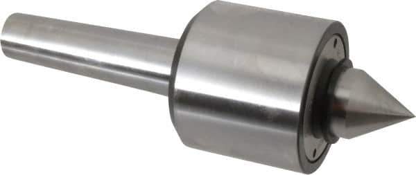 Riten - MT4 Taper Shank, 3-1/16" Head Diam 4,500 Lb Capacity Live Center - 4,000 Max RPM, 2-25/32" Head Length, 1-3/8" Point Diam, 1-13/16" Point Len, 2,100 Lb Max Workpc, Standard Point - USA Tool & Supply