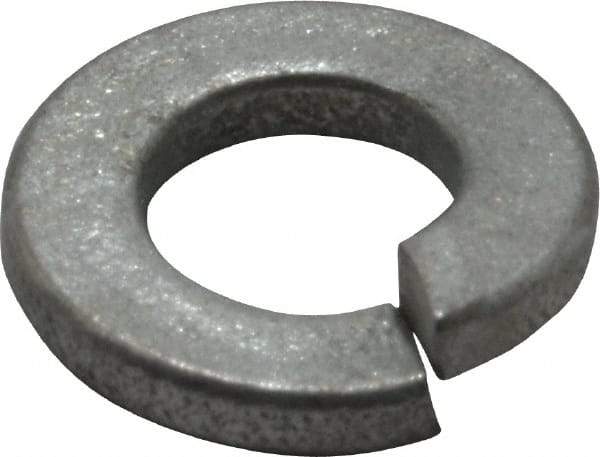 Value Collection - 1/4", 0.254" ID, 0.062" Thick Split Lock Washer - Grade 2 Spring Steel, Zinc-Plated Finish, 0.254" Min ID, 0.262" Max ID, 0.489" Max OD - USA Tool & Supply