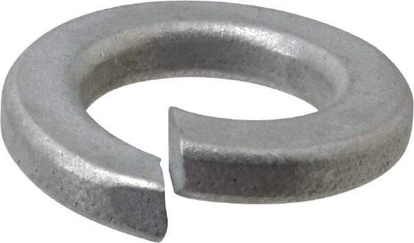Value Collection - 1/2", 0.506" ID, 1/8" Thick Split Lock Washer - Grade 2 Spring Steel, Zinc-Plated Finish, 0.506" Min ID, 0.518" Max ID, 0.873" Max OD - USA Tool & Supply