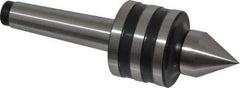 Interstate - MT2 Taper Shank, 1-39/64" Head Diam 756 Lb Capacity Live Center - 1-1/4" Head Length, 15/16" Point Diam, 1-11/32" Point Len, 260 Lb Max Workpc, 5-21/64" OAL, Standard Point - USA Tool & Supply