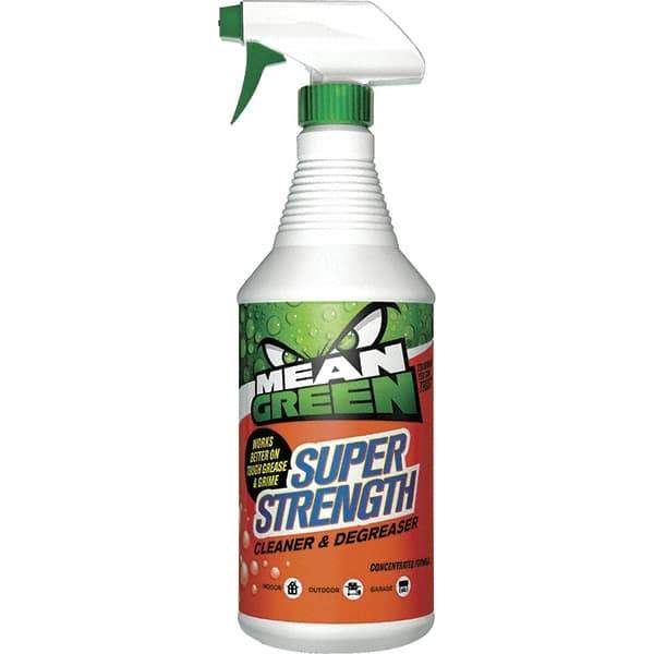 Mean Green - 32 oz Spray Bottle Cleaner/Degreaser - Liquid, Biodegradable, Low Odor - USA Tool & Supply