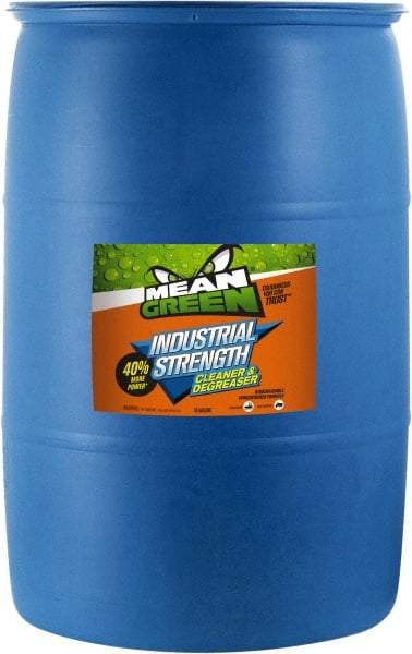 Mean Green - 55 Gal Drum Cleaner/Degreaser - Liquid, Biodegradable, Low Odor - USA Tool & Supply