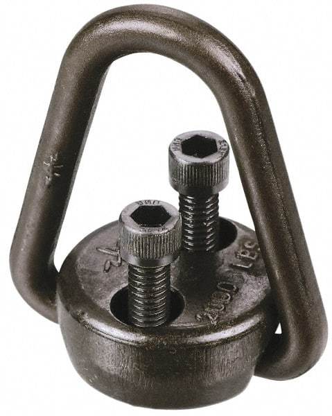 American Drill Bushing - 5,000 Lb Load Capacity Flip-Flop Hoist Ring - 20-25 Ft/Lb Torque, 1/2 Thread, Forged Chrome Moly Steel, Black Oxide Finish - USA Tool & Supply
