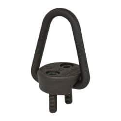 American Drill Bushing - 2,000 Lb Load Capacity Flip-Flop Hoist Ring - 4-7 Ft/Lb Torque, 5/16 Thread, Forged Chrome Moly Steel, Black Oxide Finish - USA Tool & Supply