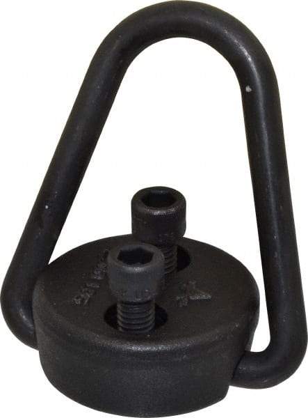 American Drill Bushing - 2,500 Lb Load Capacity Flip-Flop Hoist Ring - 7-10 Ft/Lb Torque, 3/8 Thread, Forged Chrome Moly Steel, Black Oxide Finish - USA Tool & Supply