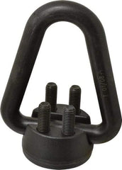 American Drill Bushing - 20,000 Lb Load Capacity Flip-Flop Hoist Ring - 42-50 Ft/Lb Torque, 5/8 Thread, Forged Chrome Moly Steel, Black Oxide Finish - USA Tool & Supply