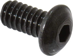 Value Collection - #2-56 UNC Hex Socket Drive, Button Screw - Alloy Steel, Black Oxide Finish, Fully Threaded, 3/16" Length Under Head - USA Tool & Supply