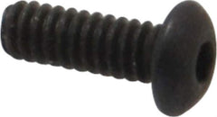 Value Collection - #2-56 UNC Hex Socket Drive, Button Screw - Alloy Steel, Black Oxide Finish, Fully Threaded, 1/4" Length Under Head - USA Tool & Supply