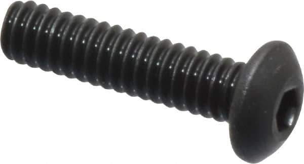 Value Collection - #2-56 UNC Hex Socket Drive, Button Screw - Alloy Steel, Black Oxide Finish, Fully Threaded, 3/8" Length Under Head - USA Tool & Supply