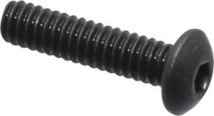 Value Collection - #2-56 UNC Hex Socket Drive, Button Screw - Alloy Steel, Black Oxide Finish, Fully Threaded, 3/8" Length Under Head - USA Tool & Supply