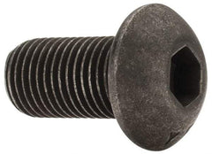 Value Collection - 3/8-24 UNF Hex Socket Drive, Button Screw - Alloy Steel, Black Oxide Finish, Fully Threaded, 3/4" Length Under Head - USA Tool & Supply