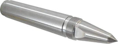 Royal Products - 1.231" Head Diam, Carbide-Tipped Steel Long Point Solid Dead Center - 4MT Morse Taper, 1/2" Point Diam, 7-5/16" OAL - USA Tool & Supply