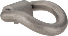 Made in USA - 5-1/2 Inches Long x 5 Inches Wide Forged D Ring with Clip - 1020 Carbon Steel Material - USA Tool & Supply