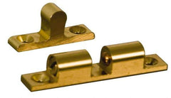 Value Collection - 1.86" Long x 0.31" Wide, Latch - Brass, with Dull Chrome Finish - USA Tool & Supply