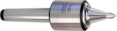 Royal Products - MT3 Taper Shank, 1-3/4" Head Diam 1,735 Lb Capacity Live Center - 6,000 Max RPM, 2.12" Head Length, 7/8" Point Diam, 1-3/4" Point Len, 885 Lb Max Workpc, 7-7/32" OAL, 3/8" Tip Diam, Long Point - USA Tool & Supply