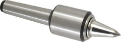 Royal Products - MT3 Taper Shank, 1.7" Head Diam 830 Lb Capacity Carbide Tipped Live Center - 12,000 Max RPM, 2.12" Head Length, 7/8" Point Diam, 1-3/4" Point Len, 180 Lb Max Workpc, 7-23/32" OAL, 3/8" Tip Diam, Long Point - USA Tool & Supply