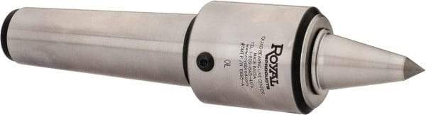 Royal Products - MT5 Taper Shank, 2.45" Head Diam 1,905 Lb Capacity Carbide Tipped Live Center - 12,000 Max RPM, 2.78" Head Length, 1-1/4" Point Diam, 2.35" Point Len, 525 Lb Max Workpc, 10-3/4" OAL, 1/2" Tip Diam, Long Point - USA Tool & Supply