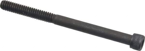 Value Collection - 1/4-20 UNC Hex Socket Drive, Socket Cap Screw - Alloy Steel, Black Oxide Finish, Partially Threaded, 3-1/4" Length Under Head - USA Tool & Supply