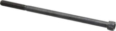 Value Collection - 1/4-20 UNC Hex Socket Drive, Socket Cap Screw - Alloy Steel, Black Oxide Finish, Partially Threaded, 4-1/2" Length Under Head - USA Tool & Supply