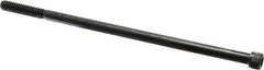 Value Collection - 1/4-20 UNC Hex Socket Drive, Socket Cap Screw - Alloy Steel, Black Oxide Finish, Partially Threaded, 6" Length Under Head - USA Tool & Supply