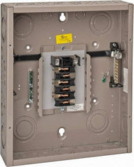 Eaton Cutler-Hammer - 12 Circuits, 120/240 VAC, 125 Amp Main, 6-2/0 AWG, Indoor Main Lug Load Center - 1 Phase, 1 NEMA Rating, 14.31 Inch Wide x 3.88 Inch Deep x 16-3/4 Inch High - USA Tool & Supply