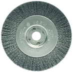 4" Diameter - 3/8-1/2" Arbor Hole - Crimped Steel Wire Straight Wheel - USA Tool & Supply