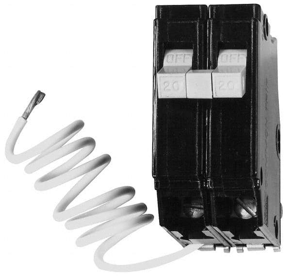 Eaton Cutler-Hammer - 15 Amp, 120 VAC, 1 Pole, Plug In Twin Circuit Breaker - Thermal Magnetic Trip, 14-8 AWG, 18.8mm Deep x 83.6mm High x 75.7mm Wide - USA Tool & Supply