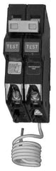 Eaton Cutler-Hammer - 40 Amp, 120/240 VAC, 2 Pole, Plug In Ground Fault Circuit Breaker - Thermal Magnetic Trip, 14-6 AWG - USA Tool & Supply