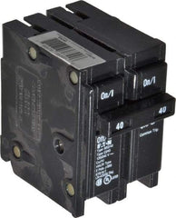 Eaton Cutler-Hammer - 40 Amp, 120/240 VAC, 2 Pole, Plug In Type BR Circuit Breaker - Thermal Magnetic Trip, 10 kA Breaking Capacity, 14-4 AWG - USA Tool & Supply