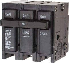 Eaton Cutler-Hammer - 70 Amp, 240 VAC, 3 Pole, Plug In Type BR Circuit Breaker - Magnetic Trip, 10 kA Breaking Capacity, 4-1/0 AWG - USA Tool & Supply